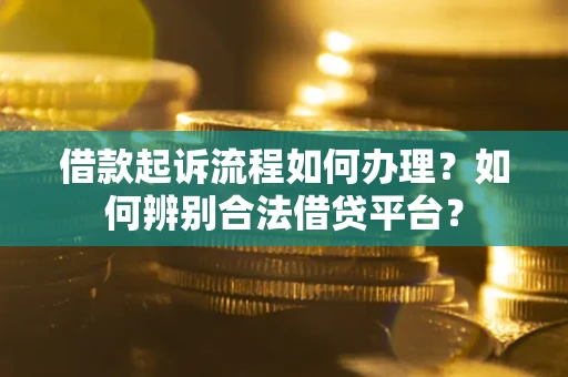 武汉借款起诉流程如何办理？如何辨别合法借贷平台？