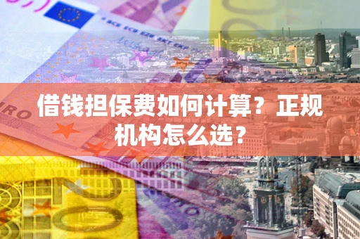 武汉借钱担保费如何计算？正规机构怎么选？