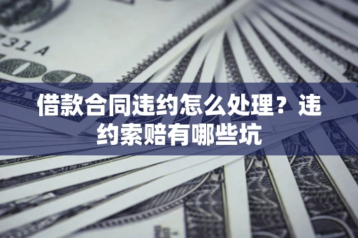 武汉借款合同违约怎么处理？违约索赔有哪些坑