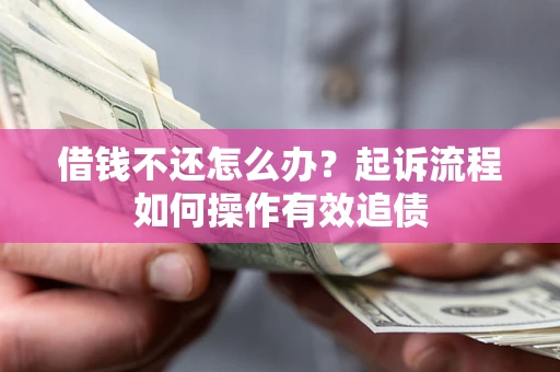 武汉借钱不还怎么办？起诉流程如何操作有效追债