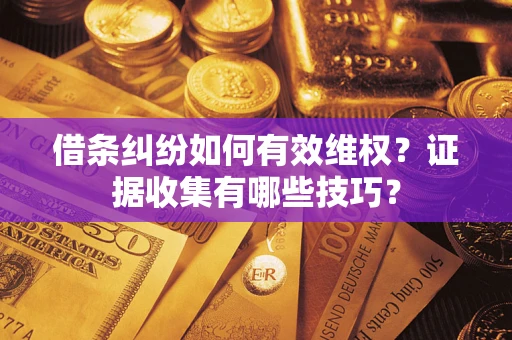 武汉借条纠纷如何有效维权？证据收集有哪些技巧？