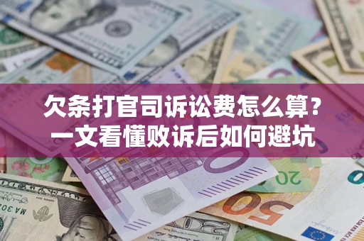 武汉欠条打官司诉讼费怎么算？一文看懂败诉后如何避坑