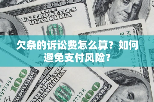 武汉欠条的诉讼费怎么算？如何避免支付风险？